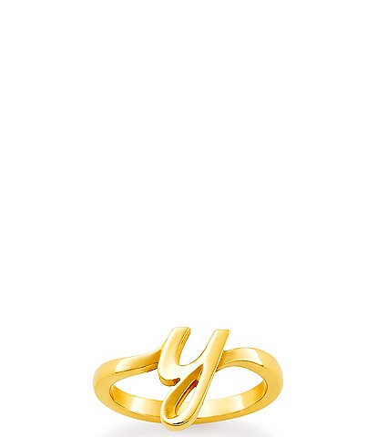 James Avery 14k Gold Script Initial Ring