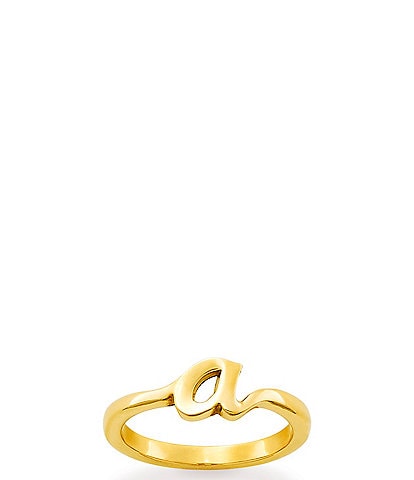 James Avery 14k Gold Script Initial Ring