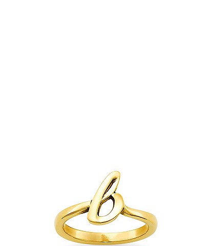 James Avery 14k Gold Script Initial Ring