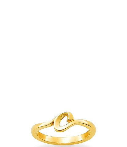 James Avery 14k Gold Script Initial Ring
