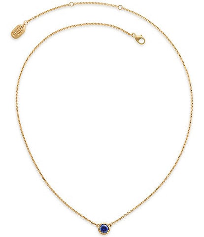 James Avery 14K Gold Cherished Birthstone Lab Created Pendant Necklace