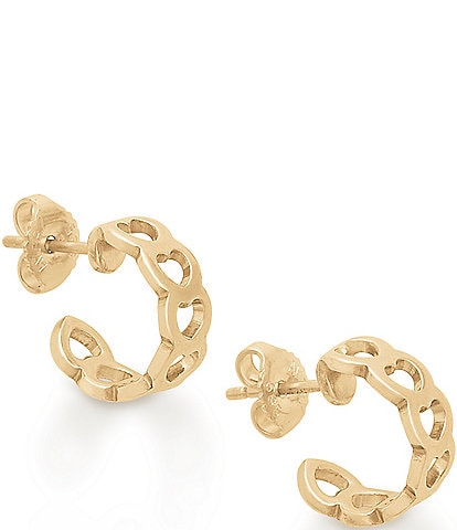 James Avery 14K Gold Tiny Hearts Hoop Earrings
