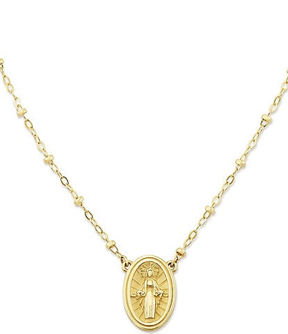 James Avery 14K Gold Virgin Mary Necklace