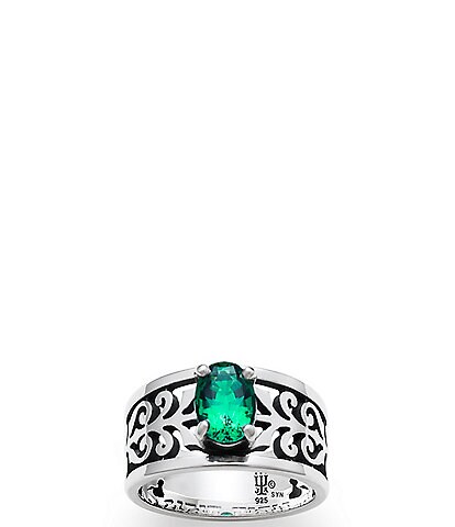 James Avery Sterling Silver Adoree Ring With Lab Created Emerald