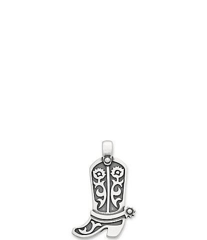 James Avery Agarita Western Sterling Silver Boot Pendant