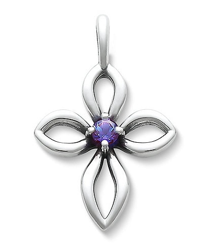 James Avery Avery Remembrance Cross June Birthstone with Lab-Created Alexandrite