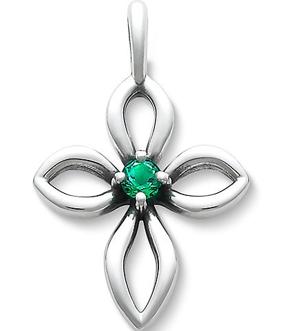James Avery Avery Remembrance Cross with Lab-Created Emerald