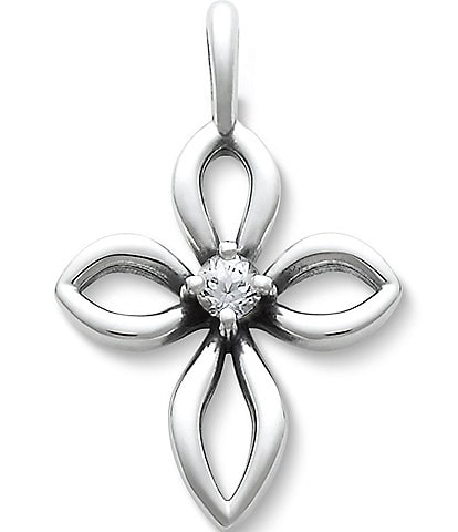 James Avery Avery Remembrance Cross April Birthstone with Lab-Created White Sapphire