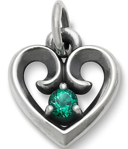 James Avery Avery Remembrance Heart Pendant Lab-Created Birthstone Charm