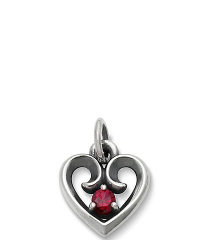 James Avery Avery Remembrance Heart Pendant Lab-Created Birthstone Charm