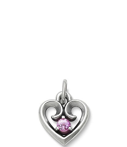 James Avery Avery Remembrance Heart Pendant Lab-Created Birthstone Charm