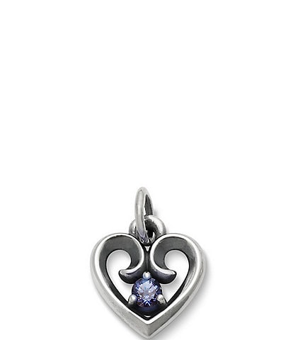 James Avery Avery Remembrance Heart Pendant Lab-Created Birthstone Charm
