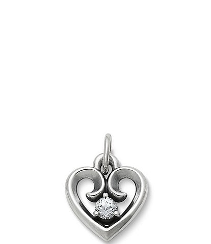 James Avery Avery Remembrance Heart Pendant Lab-Created Birthstone Charm