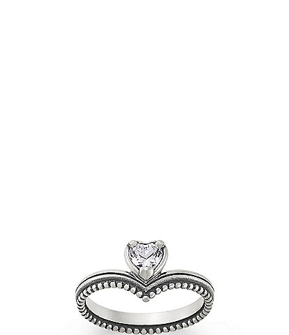 James Avery Chevron Heart Gemstone Band Ring