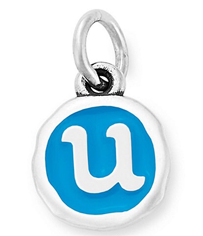 James Avery Blue Enamel Initial Charm