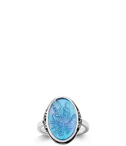 James Avery Bluebonnet Sculpted Gemstone Statement Ring