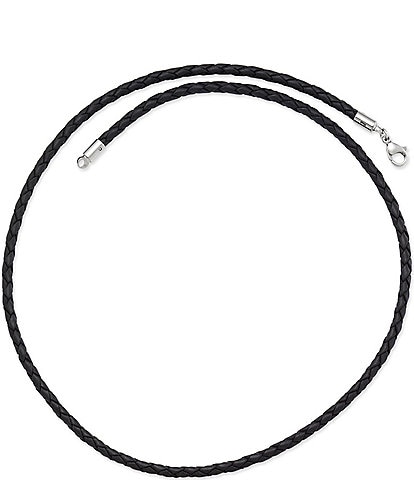 James Avery Braided Black Leather Necklace