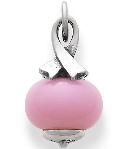 James Avery Breast Cancer Awareness Ribbon Finial with Pink Charm