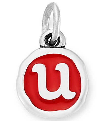 James Avery Red Enamel Initial Charm