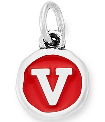 James Avery Red Enamel Initial Charm