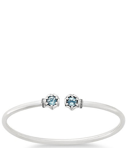 James Avery Cherished Birthstone Lab-Created Flexible Cuff Bracelet