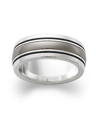 James Avery Classic Smooth with Titanium Band