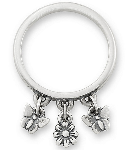 James Avery Daisy and Butterflies Dangle Band Ring