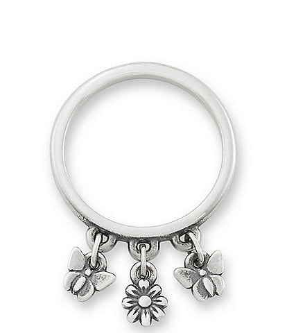James Avery Daisy and Butterflies Dangle Band Ring