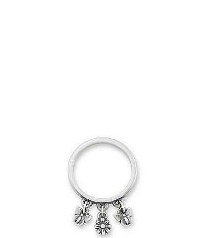 James Avery Daisy and Butterflies Dangle Band Ring