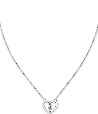 James Avery Dancing Gemstone Heart Short Pendant Necklace