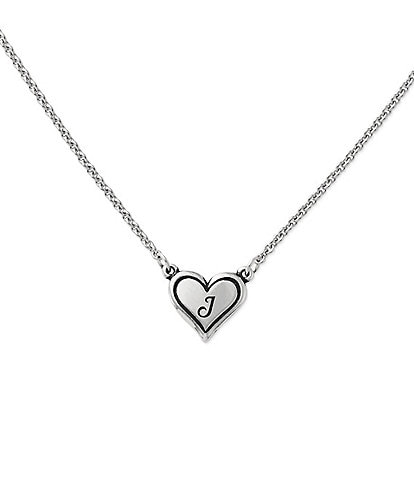 James Avery Short Delicate Heart Initial Necklace