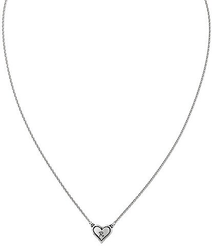 James Avery Short Delicate Heart Initial Necklace