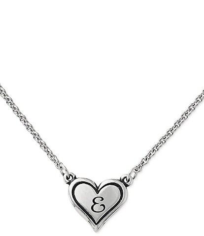 James Avery Short Delicate Heart Initial Necklace