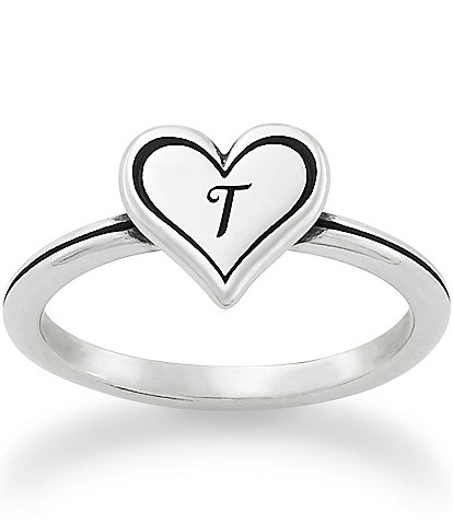 James Avery Delicate Heart Initial Ring