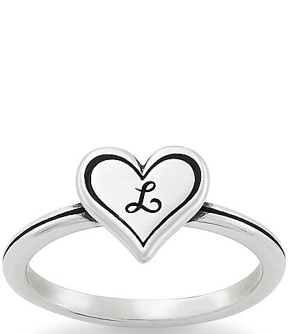 James Avery Delicate Heart Initial Ring