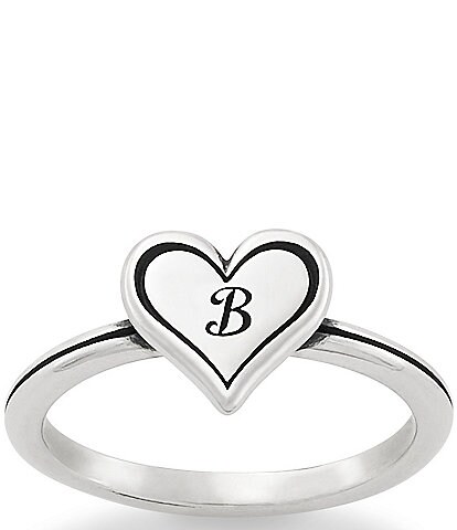James Avery Delicate Heart Initial Ring