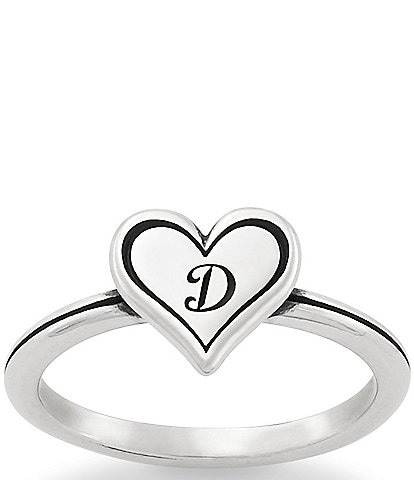 James Avery Delicate Heart Initial Ring
