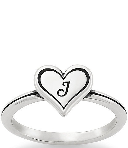 James Avery Delicate Heart Initial Ring