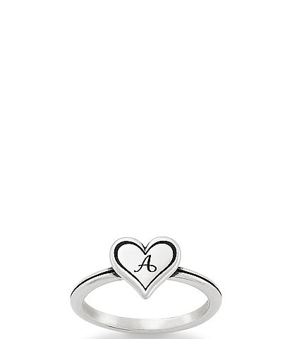 James Avery Delicate Heart Initial Ring