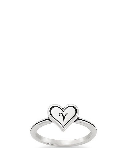 James Avery Delicate Heart Initial Ring