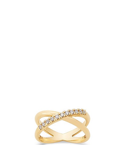 James Avery Diamond Pave Crossed Ring
