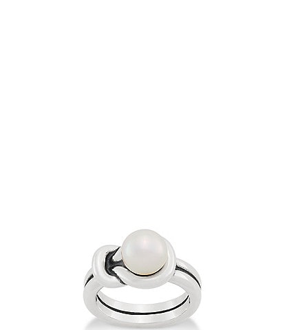 James Avery Elegant Pearl Knot Sterling Silver Ring