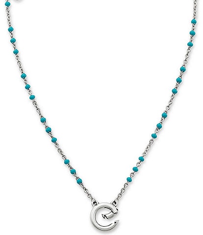 James Avery Enamel Beaded Chain Changeable Charm Holder Necklace