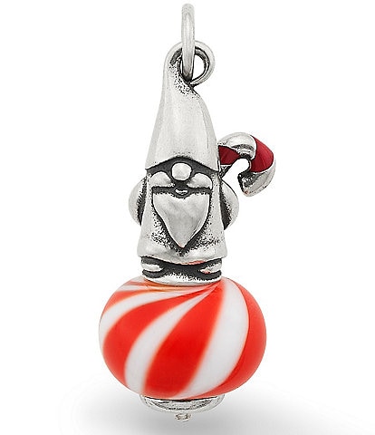 James Avery Enamel Christmas Gnome Art Glass Charm