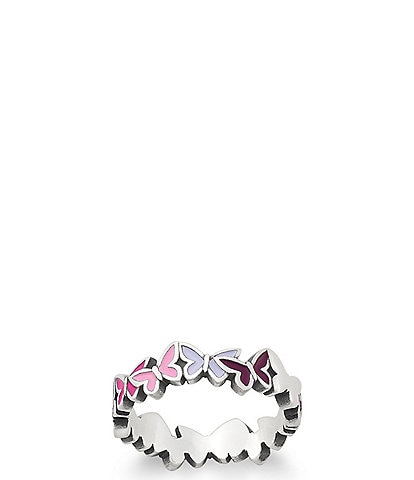 James Avery Enamel Connected Butterflies Band Ring