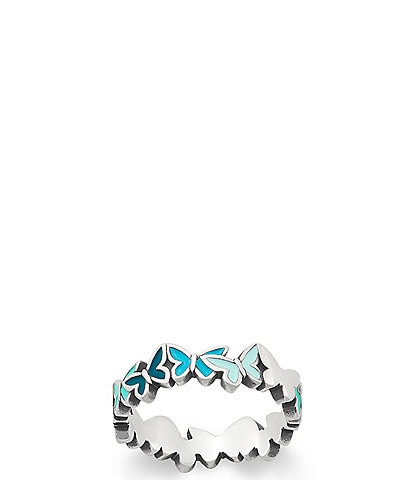 James Avery Enamel Connected Butterflies Band Ring