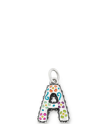 James Avery Enamel Consuela Floral Initial Charm