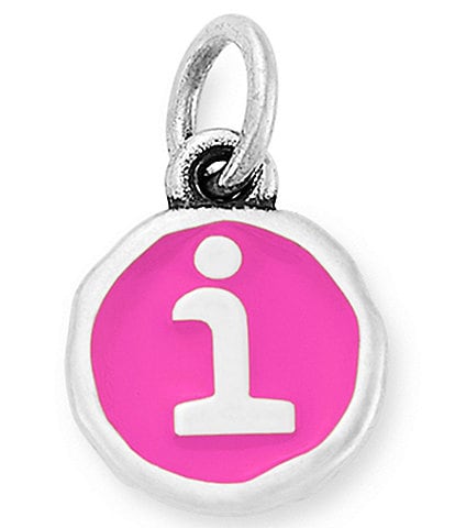 James Avery Enamel Dark Pink Initial Charm