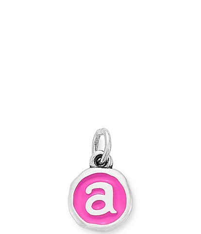 James Avery Enamel Dark Pink Initial Charm