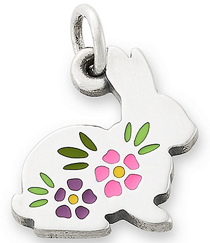 James Avery Enamel Floral Bunny Charm